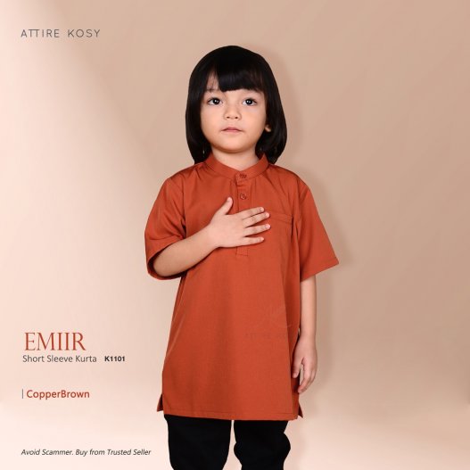 Emiir Short Sleeve Kurta K1101 (CopperBrown)