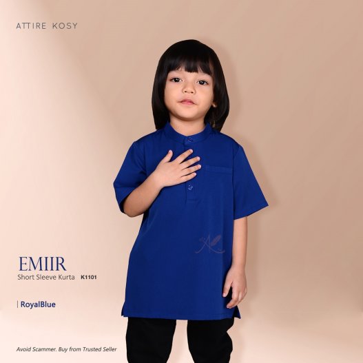 Emiir Short Sleeve Kurta K1101 (RoyalBlue)