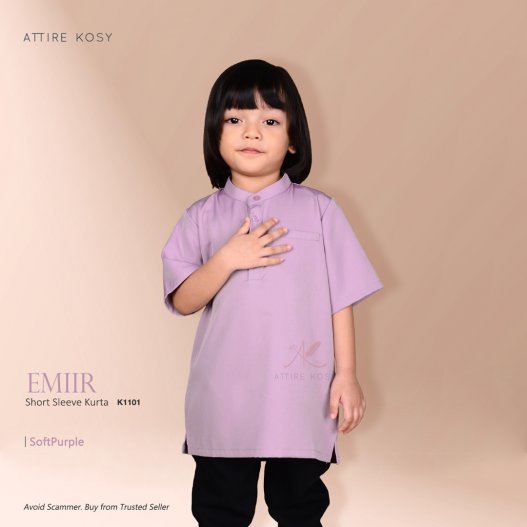 Emiir Short Sleeve Kurta K1101 (SoftPurple)