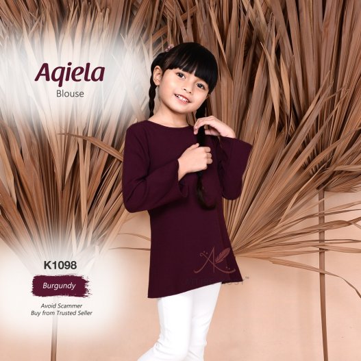 Aqiela Blouse K1098 (Burgundy) 