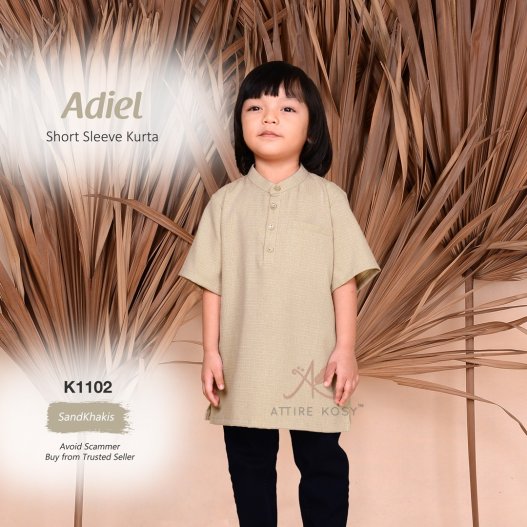 Adiel Short Sleeve Kurta K1102 (SandKhakis)