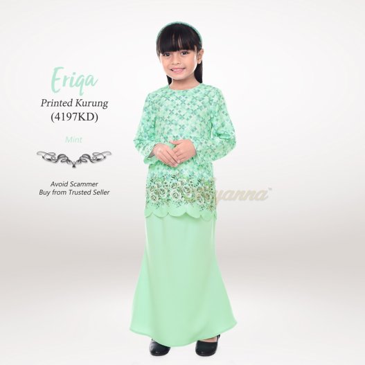 Eriqa Printed Kurung 4197KD (Mint) 
