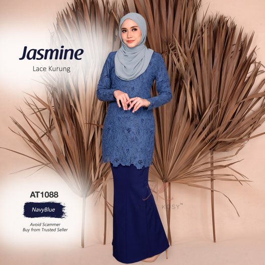 Jasmine Lace Kurung AT1088 (NavyBlue)