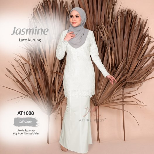 Jasmine Lace Kurung AT1088 (OffWhite) 