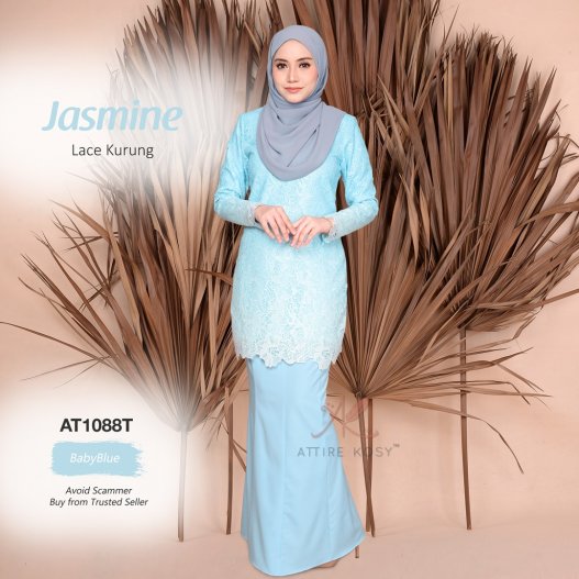 Jasmine Lace Kurung AT1088T (BabyBlue) 