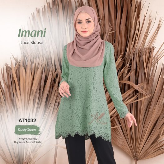 Imani Lace Blouse AT1032 (DustyGreen)
