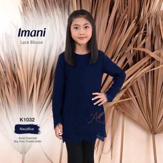 Imani Lace Blouse K1032 (NavyBlue) 