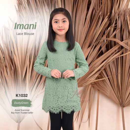 Imani Lace Blouse K1032 (DustyGreen) 