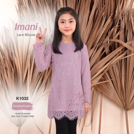 Imani Lace Blouse K1032 (SmokeyPurple) 