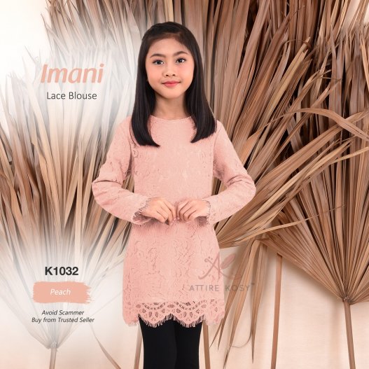 Imani Lace Blouse K1032 (Peach)