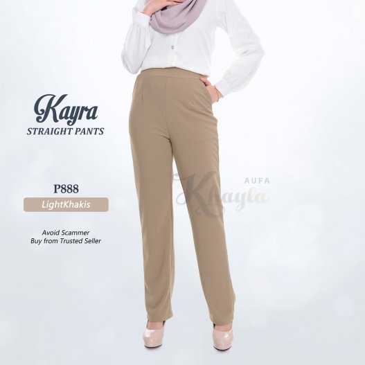 Kayra Straight Pants P888 (LightKhakis)