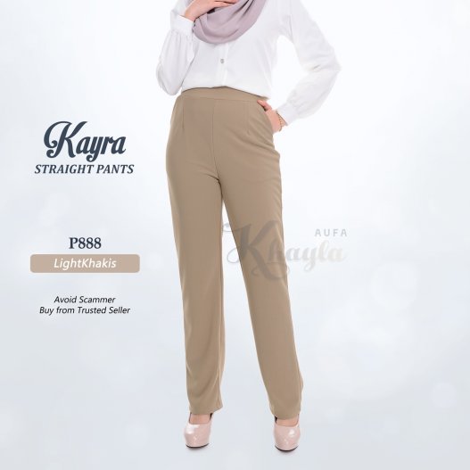 Kayra Straight Pants P888 (LightKhakis) 