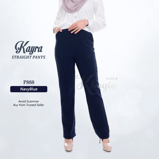 Kayra Straight Pants P888 (NavyBlue)