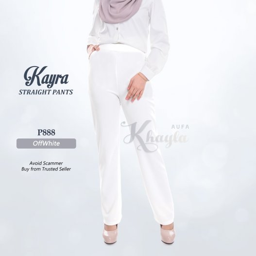 Kayra Straight Pants P888 (OffWhite) 