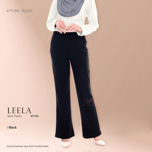 Leela Boot Pants AT1103 (Black) 