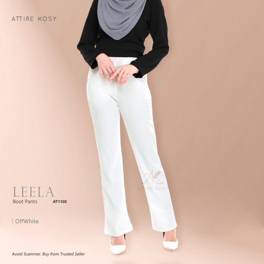 Leela Boot Pants AT1103 (OffWhite)