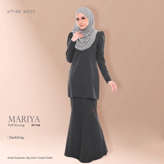 Mariya Puff Kurung AT1105 (DarkGrey)