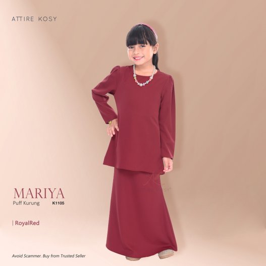 Mariya Puff Kurung K1105 (RoyalRed) 
