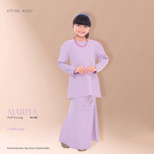 Mariya Puff Kurung K1105 (SoftPurple) 