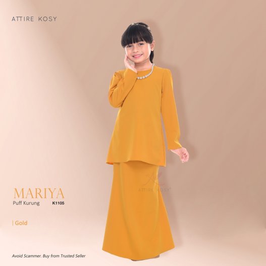 Mariya Puff Kurung K1105 (Gold) 