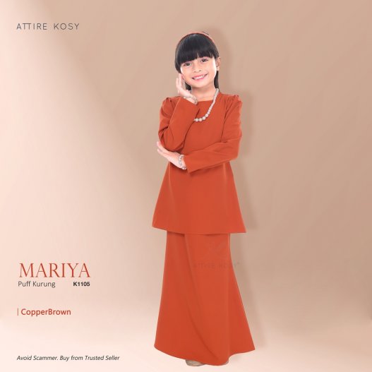 Mariya Puff Kurung K1105 (CopperBrown) 