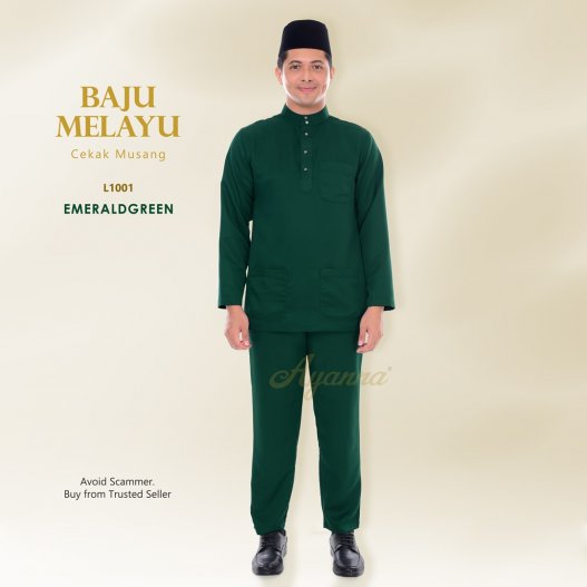 Baju Melayu Cekak Musang L1001 (EmeraldGreen)