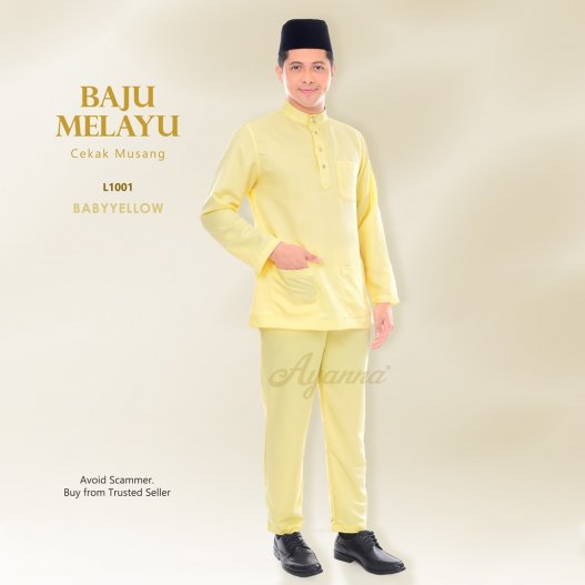 Baju Melayu Cekak Musang L1001 (BabyYellow)