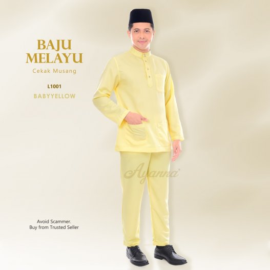 Baju Melayu Cekak Musang L1001 (BabyYellow) 