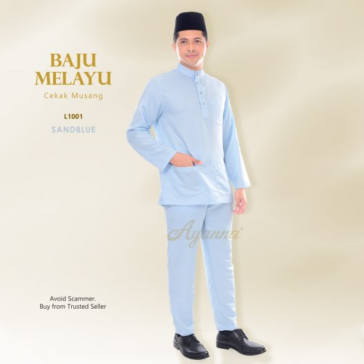 Baju Melayu Cekak Musang L1001 (SandBlue)