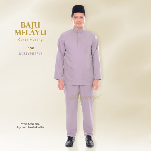 Baju Melayu Cekak Musang L1001 (DustyPurple) 