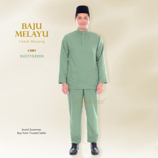Baju Melayu Cekak Musang L1001 (DustyGreen)