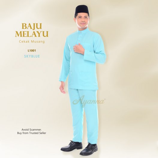 Baju Melayu Cekak Musang L1001 (SkyBlue)