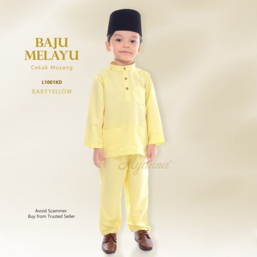 Baju Melayu Cekak Musang L1001KD (BabyYellow)
