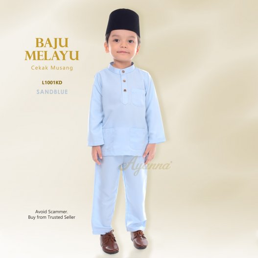 Baju Melayu Cekak Musang L1001KD (SandBlue)