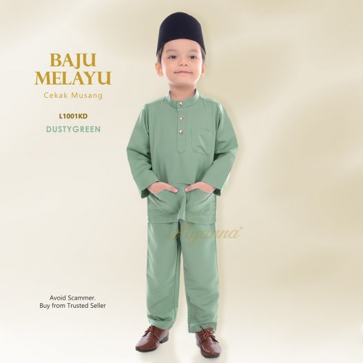 Baju Melayu Cekak Musang L1001KD (DustyGreen)