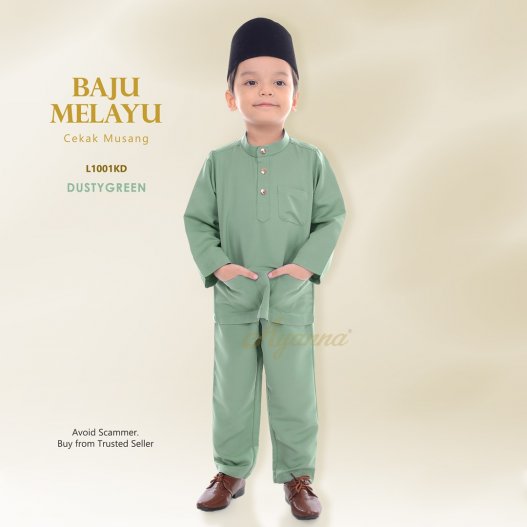 Baju Melayu Cekak Musang L1001KD (DustyGreen) 