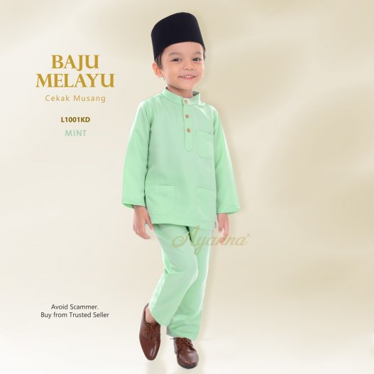 Baju Melayu Cekak Musang L1001KD (Mint) 