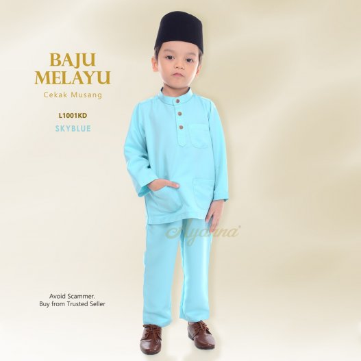Baju Melayu Cekak Musang L1001KD (SkyBlue)