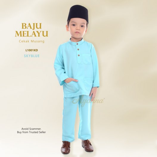 Baju Melayu Cekak Musang L1001KD (SkyBlue) 