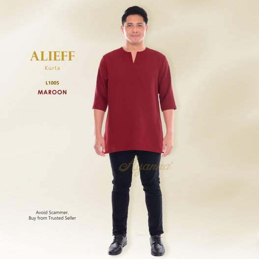 Alieff Kurta L1005 (Maroon) 