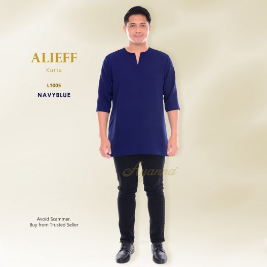 Alieff Kurta L1005 (NavyBlue) 