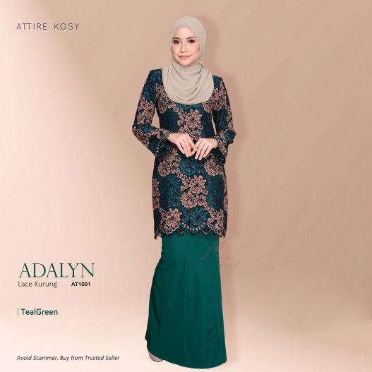Adalyn Lace Kurung AT1091 (TealGreen)