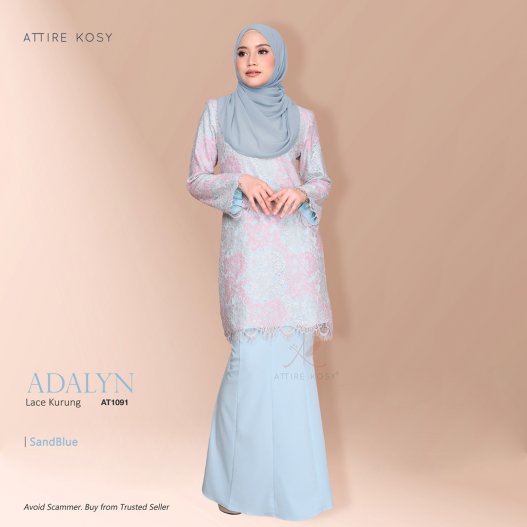 Adalyn Lace Kurung AT1091 (SandBlue)