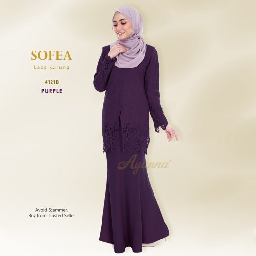 Sofea Lace Kurung 4121B (Purple)