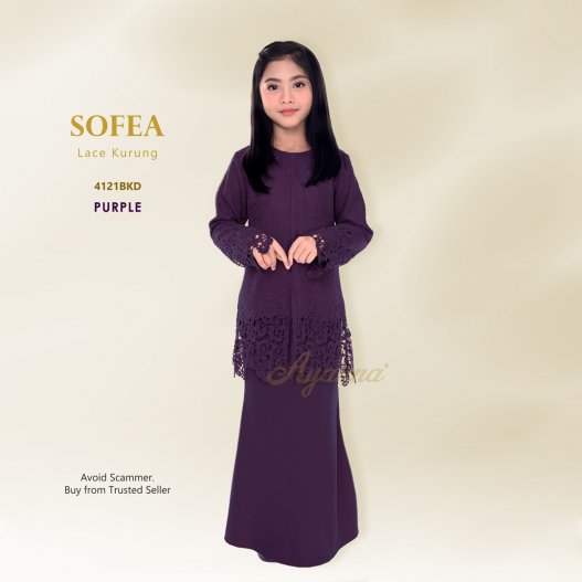 Sofea Lace Kurung 4121BKD (Purple) 