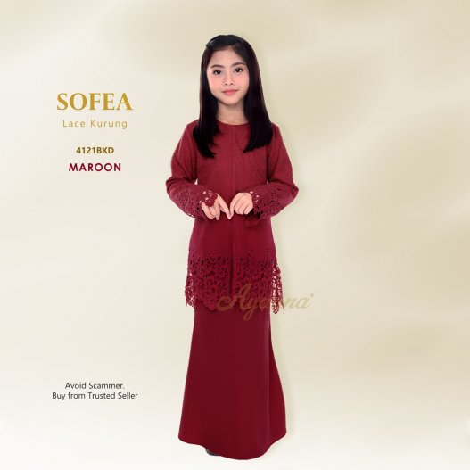 Sofea Lace Kurung 4121BKD (Maroon)