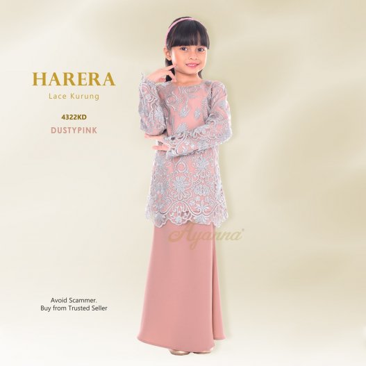 Harera Lace Kurung 4322KD (DustyPink) 