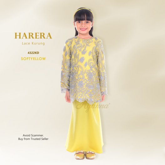 Harera Lace Kurung 4322KD (SoftYellow) 