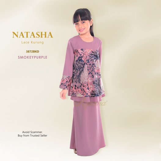 Natasha Lace Kurung 3872BKD (SmokeyPurple) 