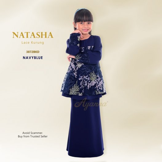 Natasha Lace Kurung 3872BKD (NavyBlue) 